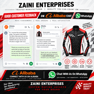ZAINI ENTERPRISES Unisex Full Sleeve Racing Jacket Black Gray Contrast Heat-Transfer Printed Logo Windproof Breathable PU - Product Image 6
