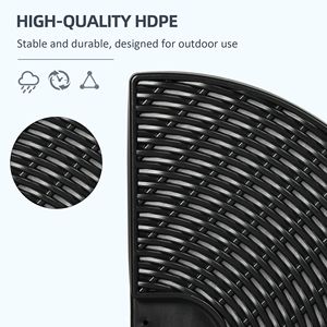 4 pesi in HDPE da 150 libbre per base ombrellone a braccio, riempibili con acqua e sabbia, per ombrellone a braccio Roma da 3,5 m - Product Image 6