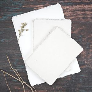 Papier Coton Blanc Naturel Fait Main ALBORZ A4, Bords Frangés, Sans Acide, Feuilles Archivistiques, Pour Aquarelle et Invitations, 200 GSM - Product Image 5