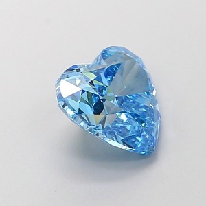 Diamant de laboratoire CVD bleu vif fantaisie, taille cœur modifiée, 1,61 carat, clarté VS1, polissage excellent, pierre précieuse de luxe premium - Product Image 4