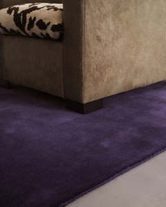 Solid Purple Area Rug Modern Minimalist Handmade Woolen Rug Premium Carpet Contemporary Luxury Living Room Bedroom Floor Decor - Product Image 2