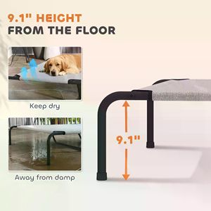 Cuccia Rinfrescante per Cani Durevole e Lavabile, Letto a Rete per Animali Domestici Piccoli e XL con Funzione Rimovibile, Solido per Uso Interno ed Esterno, Adatto anche per Gatti - Product Image 4