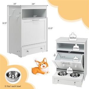 Stazione di Alimentazione Portatile in Acciaio Inossidabile per Cani e Gatti - Product Image 3