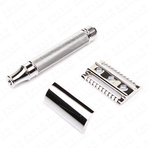 Maquinilla de Afeitar de Seguridad Cromada Personalizada OEM, Maquinilla de Afeitar de Doble Filo de Acero Inoxidable de Primera Calidad para Afeitado Profesional - Product Image 5