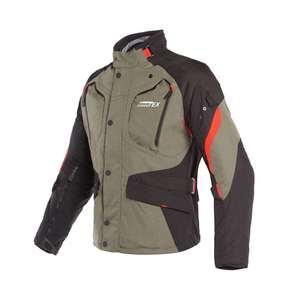 Men's Full Sleeve <b>Motorcycle</b> <b>Jacket</b> Olive Black Red Color Blocked Waterproof Textile All Seasons Adult Style - Product Image 1