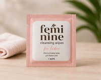 Lingettes écologiques individuelles pour l'hygiène féminine, en tissu spunlace, format 15x20, pour l'hygiène quotidienne