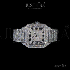 Reloj Mecánico Rectangular de Lujo con Moissanita, VVS, Pasa el Test de Diamantes, Correa de Acero Inoxidable de Alta Calidad, Gran Venta - Product Image 2