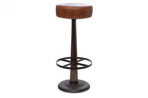 Tabouret Rond en Cuir Narwana 2026, Meilleure Vente, Fait Main, Cadre en Fer Vieilli, Durable pour la Maison, les Bars et les Salons - Product Image 3
