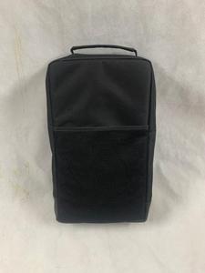 Sac à chaussures en nylon avec fermeture éclair, résistant à l'eau, étui de rangement de voyage, design minimaliste noir, logo personnalisé, poche intérieure - Product Image 4