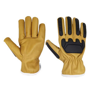 Gants de conduite en cuir imperméables compatibles avec les écrans tactiles, coupe-vent, marron noir, luxe, hiver, unisexe, par temps froid - Product Image 2
