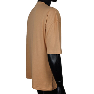 T-shirt Homme Personnalisé à Manches Courtes Col Rond 100% Coton Tricoté Coupe Oversize Couleur Unie Décontracté Uni Délavé à l'Acide Respirant - Product Image 2