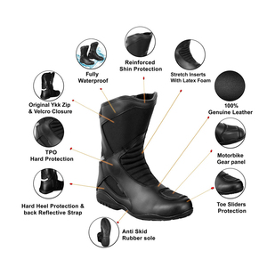 Botas de Motocicleta Ligeras, Transpirables, Impermeables, Impresas y Personalizables, Calzado Deportivo de Seguridad para Motociclistas de Alta Calidad - Product Image 6