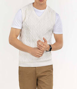 New design <b>sleeveless</b> Autumn and Winter <b>Men's</b> Solid Color Slim Turtleneck <b>Sweater</b> - Product Image 1