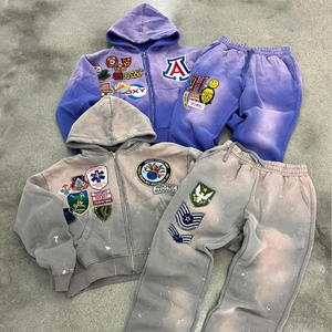 ชุดกีฬาผู้ชายผ้าฟลีซคอตตอนคุณภาพสูง 100% ยอดนิยม พิมพ์ลายตัวอักษร DTG กางเกงขายาวทรงตรง - Product Image 6