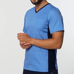 Men Cotton Medical <b>Scrub</b> <b>Top</b> Stylish <b>Scrub</b> Set Comfortable Hospital Doctor Suits Fashionable Nursing Uniforms - Product Image 6