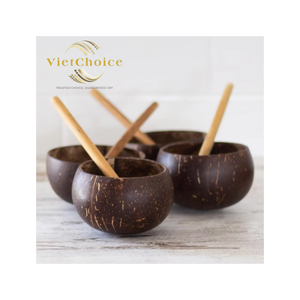 VietChoice Handmade <b>Coconut</b> Bowls <b>Cups</b> Wood Wabi Sabi Style Tableware Gifting Premium High Quality - Product Image 3