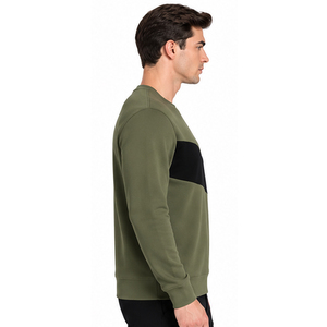 Sweat-shirt Color Block en Coton Épais Mélangé, Impression Personnalisée, Fournisseur de Vêtements de Mode en Gros OEM ODM pour Hommes - Product Image 3
