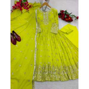 Vestido de fiesta de diseñador para mujer con elegante Pent y hermoso conjunto Dupatta - Product Image 1