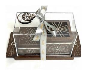 Nouveau pot acrylique le plus vendu et récipient à couvercle incrusté de vadrouille en bois pour le stockage de desserts ustensiles de cuisine par Quality Handicrafts - Product Image 4