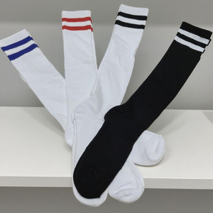 New Design Eco-friendly Soft <b>Long</b> Soccer Socks for Athletic Running Football Training Anti <b>slip</b> athletic socks Striped crew leng - Product Image 2