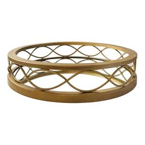 Handmade Metal And <b>Mirror</b> Tray With Decorative Pattern For Home Decor And Serving Drinks Purpose - Product Image 1