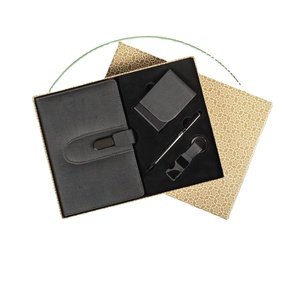 Juego de regalo de negocios de cuero hecho a mano 4 en 1 para oficina o uso Personal diario llavero tarjetero-para volver a la escuela - Product Image 1