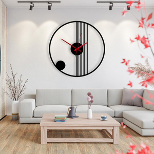 Modern Metal <b>Wall</b> <b>Clock</b> Minimalist Circular Design Contemporary Artistic Timepiece Decorative Bedroom Living Room <b>Wall</b> <b>Decor</b> - Product Image 6