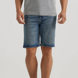 Shorts en jean pour homme, taille mi-haute, délavé, respirant, séchage rapide, 100 % coton, coupe droite, style décontracté d'été, service OEM - Product Image 5