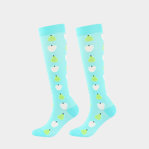 Vente en gros de bas de compression de haute qualité, hauteur genou, avec logo personnalisé, motif fruits, pour le sport, multicolores - Product Image 4