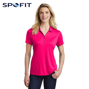 Camiseta de Piqué para Mujer, Corte Regular, para Golf y Tenis, Antiencogimiento, 200g, Algodón y Poliéster, Informal, Corta, Estampada, Tejida - Product Image 6