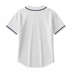 เสื้อเบสบอลคุณภาพสูงสำหรับผู้ชายและทีม/ผู้เล่นแบบยูนิเซ็กซ์ ผลิตจากโพลีเอสเตอร์/ผ้าฝ้าย ระบายอากาศได้ดี  แบบสั่งทำได้  ลายเรียบ  แขนครึ่งตัว - Product Image 2