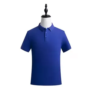 Polo de punto 100% algodón para hombre de talla grande, diseño casual, liso, transpirable y estampado - Product Image 5