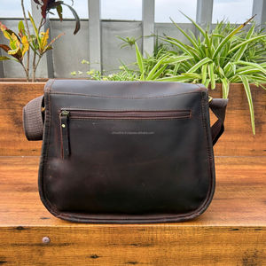 New Full Grain Buffalo <b>Leather</b> Purse for <b>Men</b> & Women Vintage Crossbody Shoulder Bag Genuine <b>Leather</b> <b>Satchel</b> Ladies Travel Purse - Product Image 3