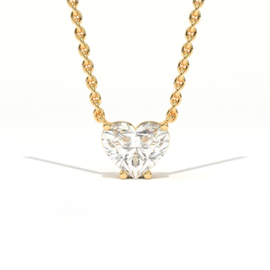 Aarinya Amore, Diamante Cultivado en Laboratorio con Corte Corazón, Certificado IGI, Solitario en Oro Rosa de 9K, Elegante Colgante con Engaste de Puntas, Regalo de Boda - Product Image 2