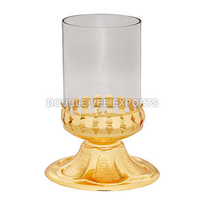 Chandelier en laiton pour bougie sacrée |   Support de bougie en verre pour autel d'église - DOUBLE VEE EXPORTS - Product Image 2