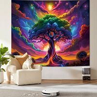 Wholesale Custom Printed Indian Bohemian Mandala Boho Hippie Waterproof Machine Washable Polyester Tapestry