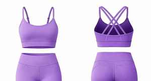 Ensemble de vêtements de yoga violet avec spandex flexible pour femmes - Product Image 2