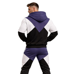Conjunto Deportivo para Hombre en Color Morado y Negro, Sudadera con Cremallera y Pantalones Jogger, Ropa Deportiva Informal para Gimnasio, Fitness y Uso Diario - Product Image 5