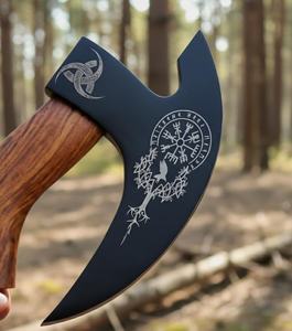 Couteau à pizza Viking en acier de haute qualité, hache pour le camping, découpe de viande et de pizza, vente en gros, professionnel, personnalisé, fait main, très demandé - Product Image 5