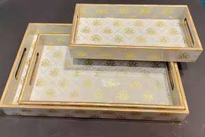 Bandeja de servicio de madera con temática navideña-Vajilla de MDF personalizada con estampado de esmalte - Product Image 4