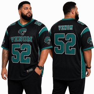 Camiseta de Fútbol Americano Talla Grande, Bordado Personalizado con Logotipo del Equipo, Nombre y Número, Ropa Deportiva Extra Grande, Proveedor Mayorista OEM, Fábrica en EE. UU. - Product Image 2