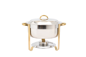 Plat de service tendance en acier inoxydable avec couvercle suspendu, prix de gros d'Inde pour événements arabes et décorations de l'Aïd - Product Image 6