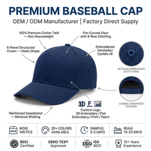 Wholesale Cheap Custom Men Women High Quality 6 Panel Cotton Embroidery Logo Baseball Cap,Hip Hop <b>Dad</b> <b>Hat</b> - Product Image 3