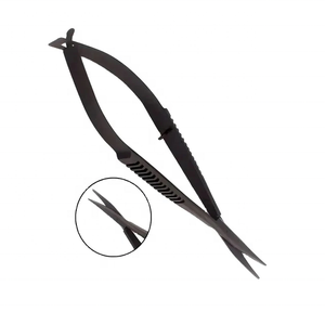 Ciseaux à ressort d'aquarium professionnels en acier inoxydable incurvés 4.5 pouces - Product Image 2