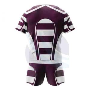 Wholesale Professional <b>Men</b>’s Rugby Football Uniform Sets Custom Design & Logo Comfortable Breathable 100% Polyester - Product Image 5