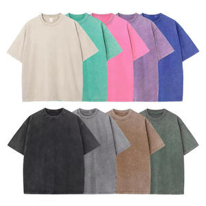 T-shirt oversize en coton délavé pour homme, motif personnalisé, manches courtes, col rond, style streetwear décontracté, jersey tricoté vintage respirant - Product Image 3