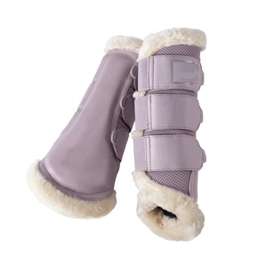 Wool <b>Fleece</b> Horse Equipment Equestrian Riding Brushing Tendon Horse <b>Boots</b> Horse Care Fur Brushing <b>Boot</b> - Product Image 2