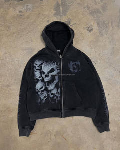 2024 unisexe Logo personnalisé Joggers costumes nouvelle impression grande taille hommes survêtements 2 pièces ensemble décontracté Sport Style crâne imprimer sweats à capuche - Product Image 2