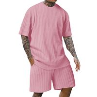 Conjunto de Shorts Casuales de Verano para Mujer, Tallas Grandes, Spandex/Poliéster, Logotipo Personalizado Impreso, Diseño Sólido, Transpirable, Secado Rápido