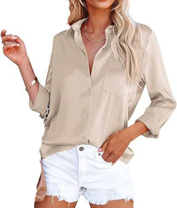 เสื้อสตรีปักเลื่อมแขนสั้นผ้าทูลจากนักออกแบบเซ็กซี่เสื้อสีพื้นฤดูร้อนแบบลำลอง - Product Image 3